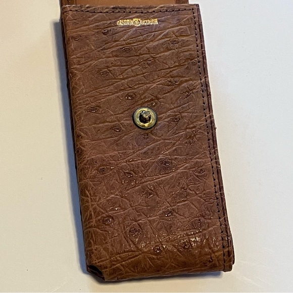 Antique Ostrich Leather Bill Holder in original box with Keystone Bill - Picture 6 of 16